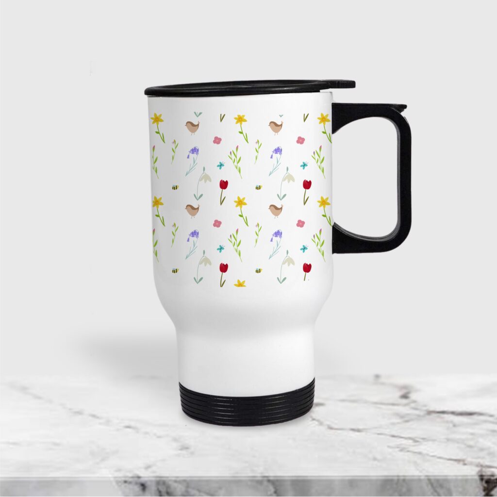 Travel Mug Spring Vibe - Crafty Badger