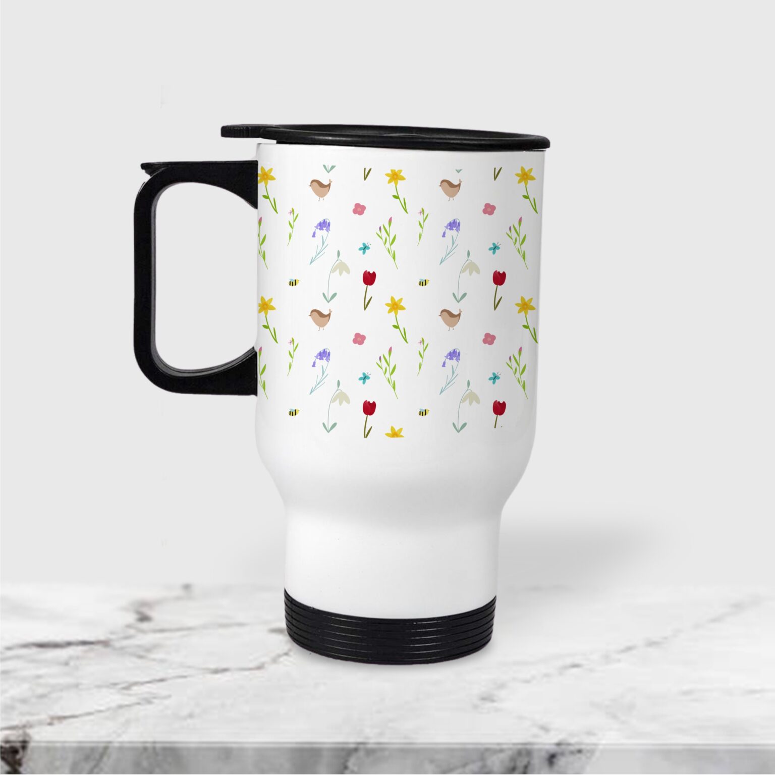 Travel Mug Spring Vibe - Crafty Badger