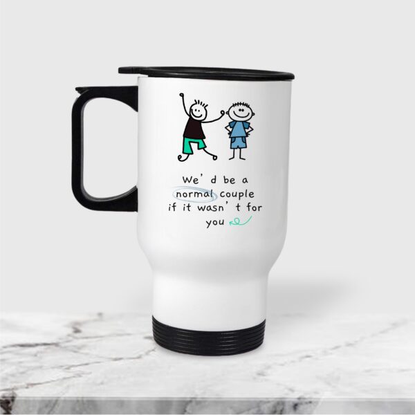 For The Boys Travel Mug Normal Couple design