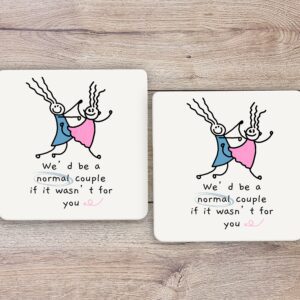 For The Girls Coasters Set Normal Couple