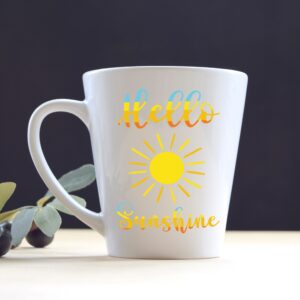12oz Latte Mug Hello Sunshine