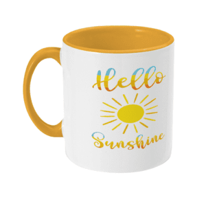 Two Toned Mug Hello Sunshine