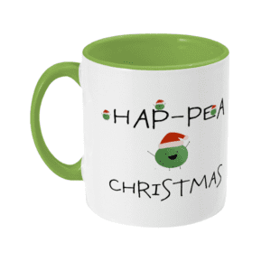 Hap-Pea Christmas Two-toned mug