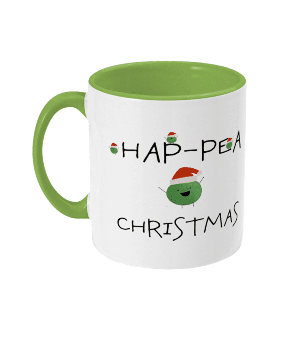 Hap-Pea Christmas Two-toned mug